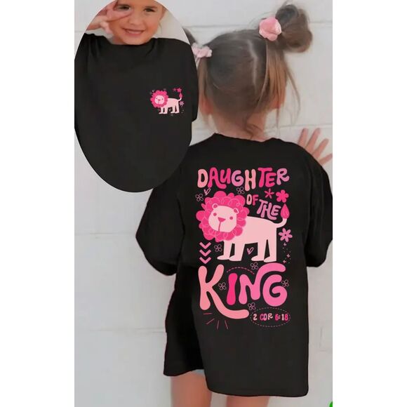 Daughter of‎ a king Printed T-Shirt size 7 - Picture 1 of 2